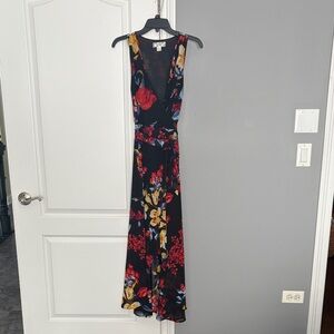 Band of Gypsies Black Floral Maxi Dress